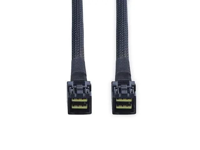 Alt view image 4 of 7 - SFF-8643 to SFF-8643 12G Internal Mini SAS HD Cable, with Sideband, for NVMe Backplane/RAID Controller, 100-Ohm, Straight to Straight, 0.3-m(0.9ft)
