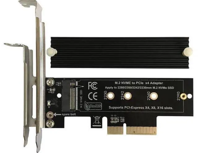 Main image of M.2 NVME to PCIe 3.0/4.0 x4 Adapter, NVME/AHCI SSD to PCIe Expansion Card with Aluminum Heatsink Solution, Supports PCI-Express X4 X8 X16 Slots