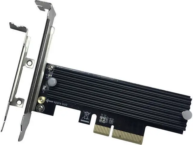 Alt view image 2 of 7 - M.2 NVME to PCIe 3.0/4.0 x4 Adapter, NVME/AHCI SSD to PCIe Expansion Card with Aluminum Heatsink Solution, Supports PCI-Express X4 X8 X16 Slots