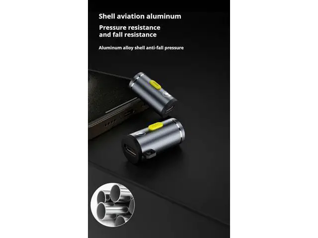 Alt view image 7 of 7 - USB C Mini Glare Torch USB Type C Emergency Llluminated Lamp, 5V 1W, Aluminium Alloy, Shell with Keychain Lanyard, for Camping Outdoor, 2Pcs