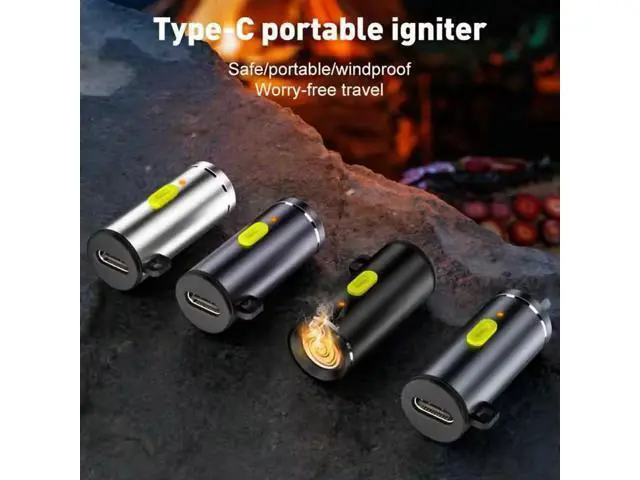 Alt view image 3 of 7 - 2-Pack mini USB-C Cigarette Electric Lighter, Plug into Your Phone or USB-C Cable to use, Automatically Shuts Off After 8 Seconds, USB-C Interface (Powered by USB-C, no Built-in Battery)