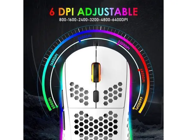 Alt view image 6 of 7 - Gaming Keyboard and Mouse Combo,88 Keys Compact Rainbow Backlit Mechanical Feel Keyboard, RGB Backlit 6400 DPI Lightweight Gaming Mouse with Honeycomb Shell for Windows PC Gamers (White)