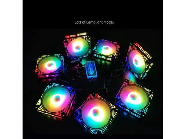 Alt view image 3 of 7 - Billow 120mm Adjust RGB Computer Case PC Cooling Fan RGB Quiet with IR Remote New Computer Cooler RGB CPU Case Fan Five in One (5 Fans with Standard Controller Kits)