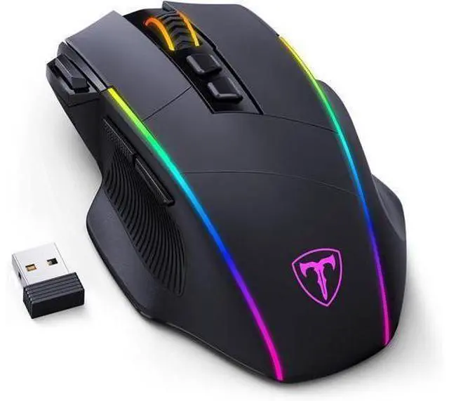 Main image of AUTYUE Wireless Gaming Mouse, Tri-Mode 2.4G/USB-C/Bluetooth Wireless Mouse, Up to 10000DPI, Chroma RGB Backlit, Ergonomic with 8 Programmable Buttons, Rechargeable Computer Mouse for Laptop, PC, Mac