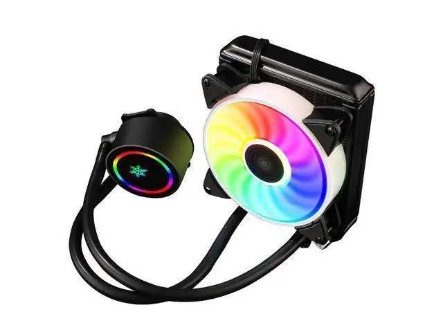 Alt view image 5 of 6 - CPU Liquid Cooler, CPU Water Cooling Cooler Fan Ventilador 120 RGB For Intel LGA 1150 1151 1155 1200 1366 2011 AMD AM3 AM4 Liquid Radiator