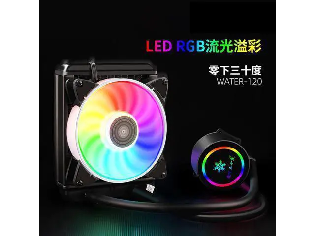 Alt view image 6 of 6 - CPU Liquid Cooler, CPU Water Cooling Cooler Fan Ventilador 120 RGB For Intel LGA 1150 1151 1155 1200 1366 2011 AMD AM3 AM4 Liquid Radiator