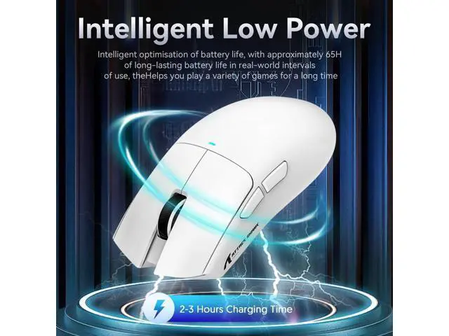 Alt view image 5 of 7 - Hitoor Ultra-Light Triple Mode (Wired, 2.4GHz Wireless & Bluetooth) Gaming Mouse, PAW3311 Optical Sensor, up to 22K DPI 5 programmable Buttons, Magnetic Charging Dock, Gaming Mice for Laptops, PC/Mac