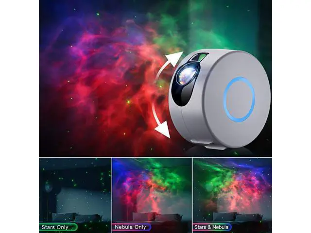 Alt view image 3 of 7 - Galaxy Projector w/Led Nebula Cloud, RGB Laser Star Light Projector, Starry Night Light Projector w/Remote Control for Kids Adults Birthday Gift/Bedroom/Game Room/Home Theatre