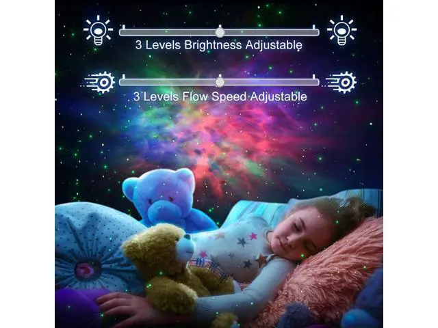 Alt view image 4 of 7 - Galaxy Projector w/Led Nebula Cloud, RGB Laser Star Light Projector, Starry Night Light Projector w/Remote Control for Kids Adults Birthday Gift/Bedroom/Game Room/Home Theatre