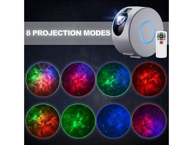 Alt view image 6 of 7 - Galaxy Projector w/Led Nebula Cloud, RGB Laser Star Light Projector, Starry Night Light Projector w/Remote Control for Kids Adults Birthday Gift/Bedroom/Game Room/Home Theatre