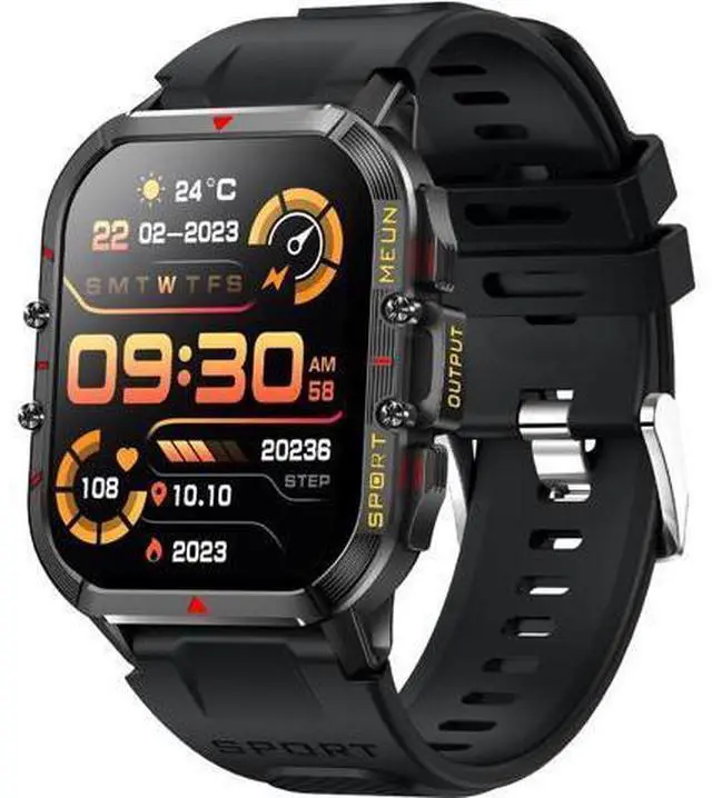 Main image of Sport Smart Watch for Men Women Bluetooth Call (Answer/Dial Calls) One-Key Connection Blood Oxygen IP68 100+ Sport Modes Rugged Tactical Outdoor Smart Watches Fitness Tracker for IOS Android Phones
