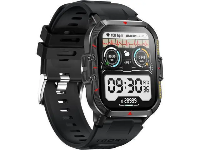 Alt view image 2 of 7 - Sport Smart Watch for Men Women Bluetooth Call (Answer/Dial Calls) One-Key Connection Blood Oxygen IP68 100+ Sport Modes Rugged Tactical Outdoor Smart Watches Fitness Tracker for IOS Android Phones