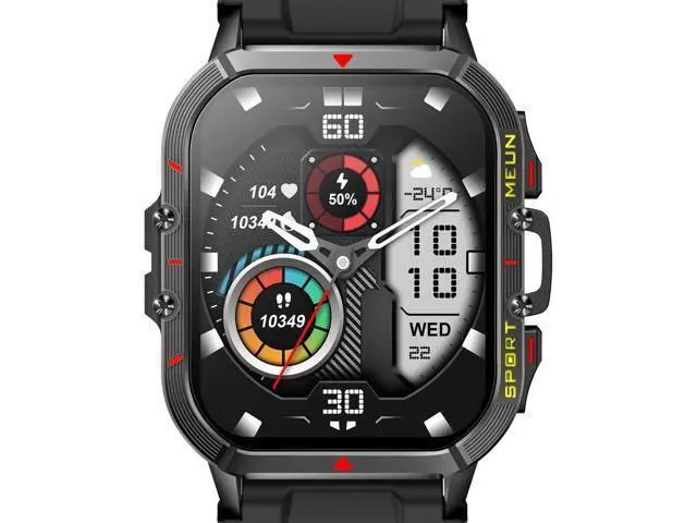 Alt view image 3 of 7 - Sport Smart Watch for Men Women Bluetooth Call (Answer/Dial Calls) One-Key Connection Blood Oxygen IP68 100+ Sport Modes Rugged Tactical Outdoor Smart Watches Fitness Tracker for IOS Android Phones