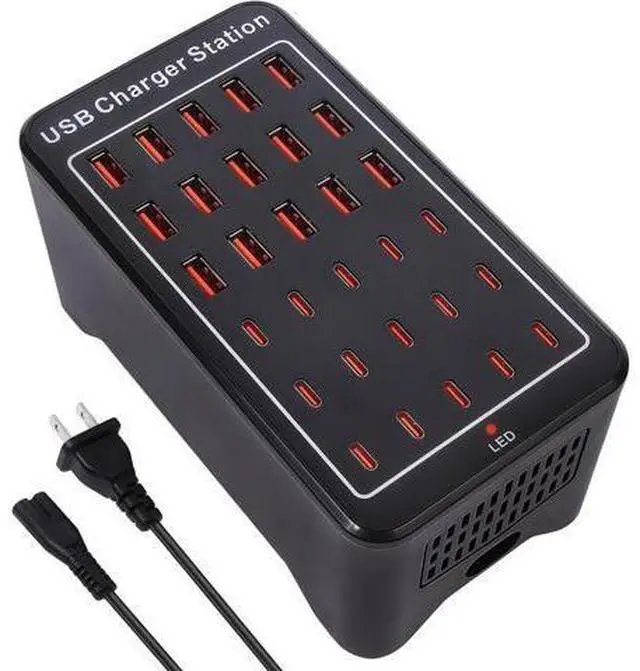 Main image of AUTYUE 150W(30A) (15 USB A + 15 USB C) USB Charging Station, 30-Port USB C Charger Block, Multiple Desktop/Wall Fast Charger with Intelligent Protection Compatible with i-Phone, Tablets, Smartphones