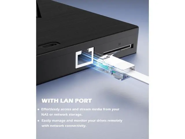 Alt view image 3 of 7 - AUTYUE 7 in 1 External CD/DVD Drive For Laptop With LAN PORT, Portable DVD Player For Laptop with Ethernet Adapter USB & SD/TF Ports, USB 3.0/Type C External CD DVD Drive For PC Windows Linux MacOS