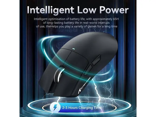 Alt view image 5 of 7 - Hitoor Ultra-Light Triple Mode (Wired, 2.4GHz Wireless & Bluetooth) Gaming Mouse, PAW3311 Optical Sensor, up to 22K DPI 5 programmable Buttons, Magnetic Charging Dock, Gaming Mice for Laptops, PC/Mac