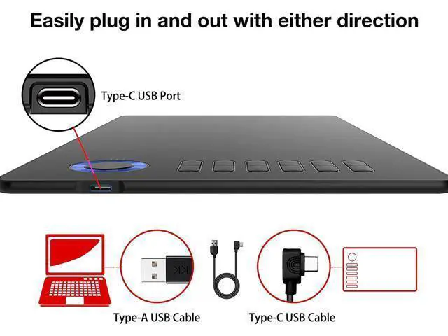 Alt view image 5 of 7 - VEIKK A15 Graphic Drawing Tablet 10x6 inch Graphics Tablet with 8192 Levels Battery-Free Stylus and 12 Shortcut Keys Art Tablet for Drawing and E-Learning/Online Classes in MAC Wins and Android(Blue)