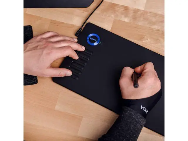 Alt view image 7 of 7 - VEIKK A15 Graphic Drawing Tablet 10x6 inch Graphics Tablet with 8192 Levels Battery-Free Stylus and 12 Shortcut Keys Art Tablet for Drawing and E-Learning/Online Classes in MAC Wins and Android(Blue)