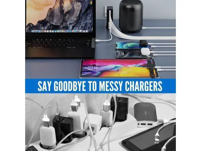 Alt view image 5 of 7 - Hitoor 8 Ports USB Charging Station for Multiple Device 440W, GAN3 USB C Charger Block, Dual PD 100W Laptop Charger Hub 8 Ports USB Charger Block Compatible with MacBook Pro/Air i-Phone/Galaxy giyqxHw