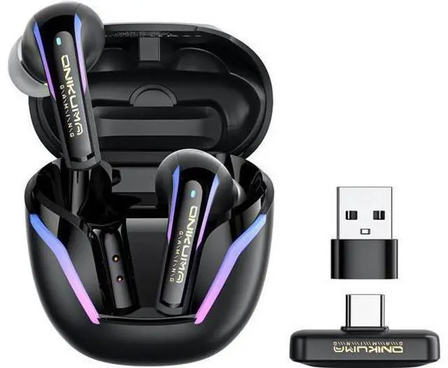 Main image of Hitoor 2.4G Wireless Gaming Earbuds with ENC Mic, 20ms Low-Latency for PS5/4, for Me-ta Quest 3/3S/2, 2.4GHz Bluetooth Dual-Mode Bluetooth Headphones for Phone, Pad, Laptop, Steam Deck, Switch, PC, VR