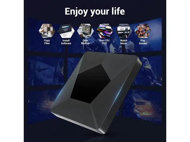 Alt view image 7 of 7 - External Bluray CD DVD Drive, Ultra Slim USB 3.0 and Type-C Portable Portable Slim CD DVD +/-RW Drive Player Burner, Blu-ray CD DVD Burner 3D Optical Blu-ray CD DVD Drive for Windows XP/7/8/10, MacOS
