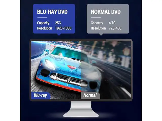 Alt view image 6 of 7 - 5 in 1 External Blu-ray CD DVD Drive, USB 3.0 Type-C Slim Optical Drive External Bluray DVD Burner with SD/TF Card Reader 2 USB 3.0 Hubs Compatible with Windows XP/7/8/10 MacOS Laptop and Desktop