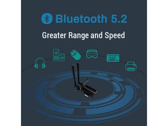 Alt view image 3 of 7 - New WiFi 6E 5400Mbps AX210 Wireless PCIe Card, Updated to 6G/5.8G/2.4GHz Tri-Band, Bluetooth 5.2, 802.11AX Internal Network Adapter for PC with MU-MIMO, Ultra-Low Latency, Support Windows10 (64bit)