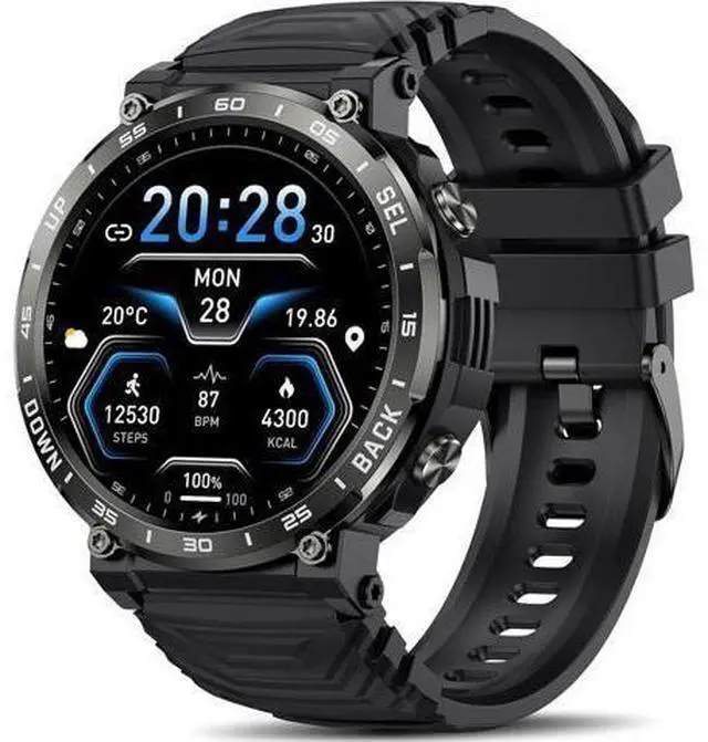 Main image of Hitoor Smart Watches for Men-Bluetooth Call, 1.52" Military Smart Watch for Android iPhone, Waterproof Fitness Tracker Watch with Sleep Tracker, 118 Sports Modes, GPS Pedometer/Step Counter Smartwatch