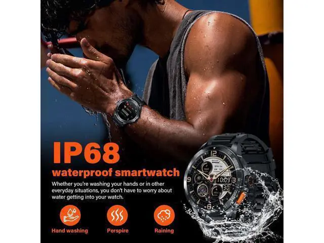 Alt view image 4 of 7 - Hitoor Smart Watches for Men, Bluetooth Smart Watch Answer/Make Calls, 1.43" AMOLED Fitness Watch with Blood Pressure/Heart Rate/SpO2 Monitor, 100+ Sports Modes, Compatible with iPhone Android