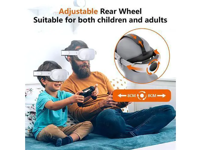 Alt view image 6 of 7 - Hitoor RGB VR Headset for O-cu-lus/Me-ta Quest 3/3S Head Strap with 10000mAh Battery, Rechargeable Elite Strap Extend 4-6H Playtime and Adjustable for VR Headset Compatible with Quest 3/3S Accessories