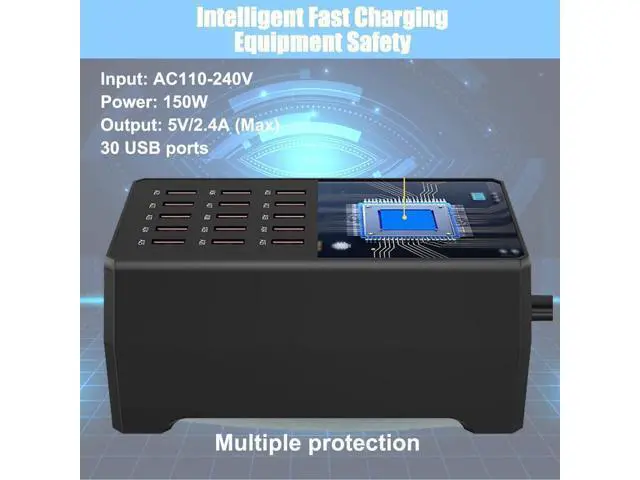 Alt view image 4 of 7 - Hitoor USB Charger Station, 30-Port USB 150W/30A Multiple USB Charging Station, Multi Ports USB Charger Station for Smartphones, Tablets, and Other USB Devices giyqxHw