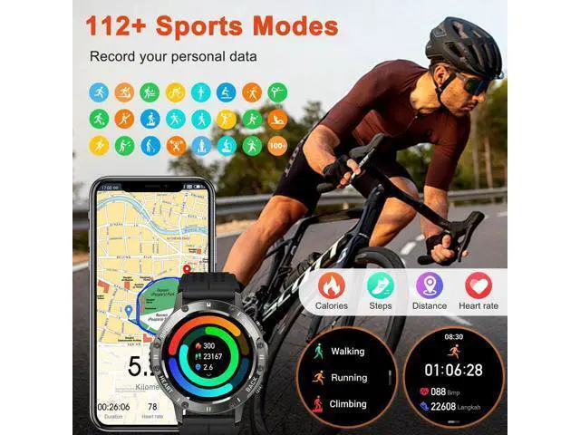 Alt view image 4 of 7 - Hitoor Smart Watch for Men Fitness Tracker, Bluetooth Waterproof Make Answer Call Digital Mens Watches Running Smartwatch for IOS Android Phones Compatible Step Pedometer Sleep Heart Rate Monitors