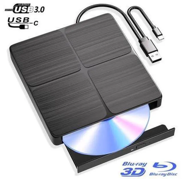 Main image of Hitoor External Blu Ray Drive-Portable Blu Ray DVD Player, Read and Write BD/DVD/CD, USB 3.0 Type C Blu Ray Player External CD DVD Drive, Portable DVD Player for Laptop Desktop PC Windows ,Linux,MacOS