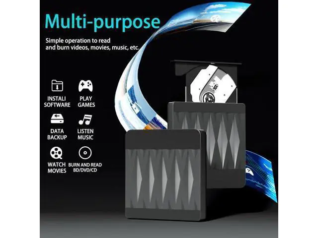 Alt view image 6 of 7 - Hitoor External Blu-Ray Drive, Blu Ray Burner USB 3.0 and Type-C External CD DVD Drive Compatible Read and Burner BD DVD CD Reader Rewriter Writer Disk Duplicator Compatible for Windows, Linux, MacOS