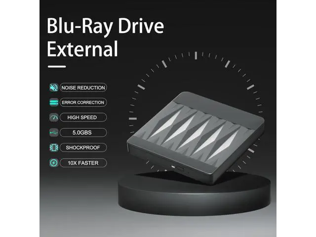 Alt view image 3 of 7 - Hitoor External Blu-Ray Drive, Blu Ray Burner USB 3.0 and Type-C External CD DVD Drive Compatible Read and Burner BD DVD CD Reader Rewriter Writer Disk Duplicator Compatible for Windows, Linux, MacOS