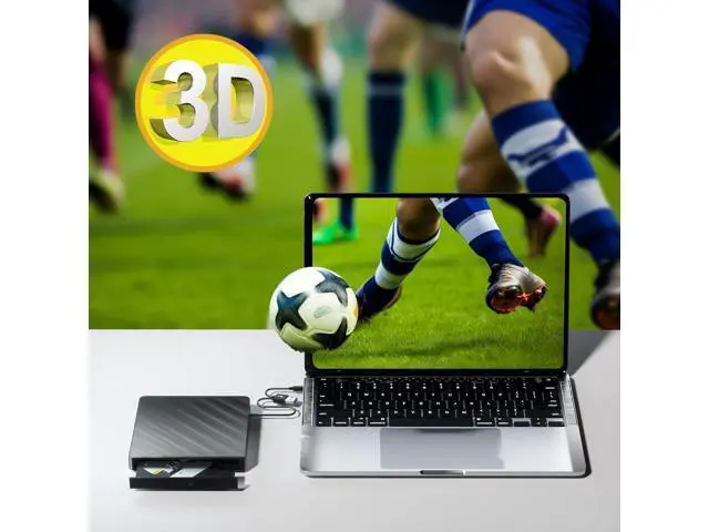 Alt view image 6 of 7 - Hitoor External Blu Ray Drive, 5 in 1 Portable Blu Ray Player with USB 3.0 Type-C, CD DVD Burner 3D Blu Ray with SD/TF Port, External Blu-Ray CD DVD Drive Compatible with Windows Mac Laptop Desktop PC