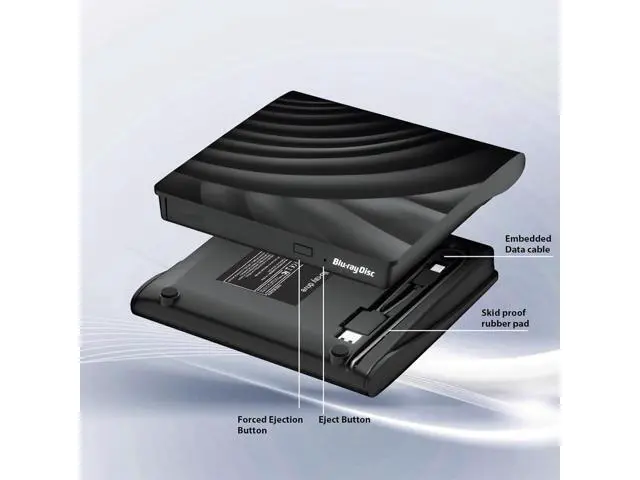 Alt view image 6 of 7 - External Blu Ray CD DVD Drive, USB 3.0 Type-C Portable 3D Bluray CD DVD Reader Slim Optical Bluray DVD Drive for Mac-Book Laptop Desktop PC Laptop Compatible with Mac OS Windows XP/7/8/10/11