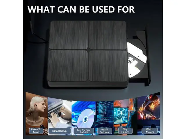 Alt view image 5 of 7 - Hitoor External Blu Ray Drive, USB 3.0 Type-C 3D Bluray CD DVD BD Reader Player Slim Optical Bluray CD/DVD Burner for MacBook Laptop Desktop PC Compatible with Mac OS Windows XP/7/8/10/11