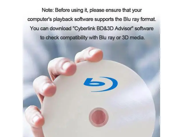 Alt view image 7 of 7 - Hitoor External Blu Ray Drive, BD Player with Read/Write Capability Portable Blu-ray Player with USB 3.0 and Type-C CD/DVD Burner 3D Blu-ray Drive Compatible with Win10 and Mac OS,Drive Blu Ray Player