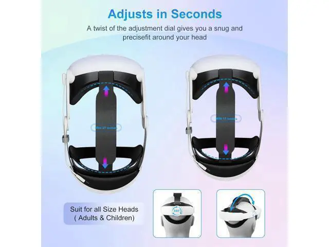 Alt view image 6 of 7 - Hitoor Head Strap Battery Compatible with Me-ta Quest 3S/Quest 3-10000mAh Elite Strap with Battery Pack Extend Playtime - Enhanced Support for Quest 3S - Replacement Battery Head Strap Accessories