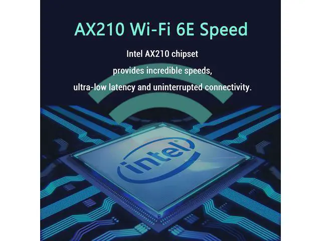Alt view image 4 of 7 - New WiFi 6E 5400Mbps AX210 Wireless PCIe Card, Updated to 6G/5.8G/2.4GHz Tri-Band, Bluetooth 5.2, 802.11AX Internal Network Adapter for PC with MU-MIMO, Ultra-Low Latency, Support Windows10 (64bit)