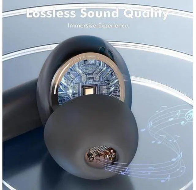 Alt view image 3 of 7 - True Wireless Earbuds Bluetooth Headphones 5.3, 50H Playtime Bluetooth Earbuds Built in Noise Cancellation Mic with LED Digital Display Charging Case, IPX7 Waterproof Ear Buds for IOS Android Phones
