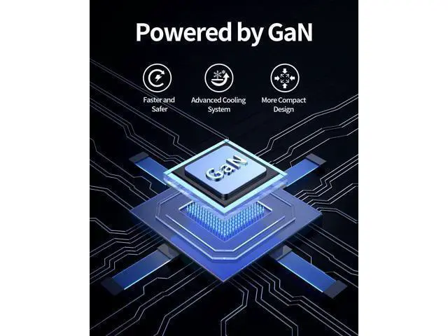 Alt view image 5 of 7 - Hitoor Desktop Charging Station, 100W 5-Port GaN Fast USB C Charger with LCD Smart Display & Control Knob, Gaming Desk Charger for Multiple Devices, Compatible with MacBook, iPhone, iPad, Galaxy, Home