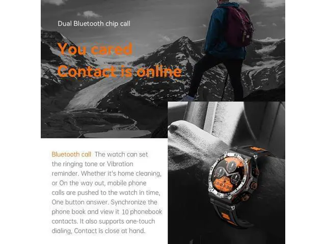 Alt view image 6 of 7 - 1.43 AMOLED Touch Screen Military Smart Watch for Answer Make Calls,700 mAh Tactical Fitness Tracker Sport Smartwatch with 100+ Workout Modes Heart Rate SpO2 Sleep Monitor for Android iOS (Black-Red)