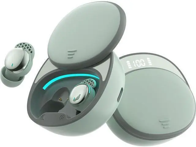 Main image of Hitoor Sleep Headphones, Sleep Earbuds for Side Sleepers, Wireless Earbuds Comfortable Noise Blocking, LED Power Display, Music Sleep Dual Mode, Invisible Earbuds for Sleeping, Working, Hiking (Green)