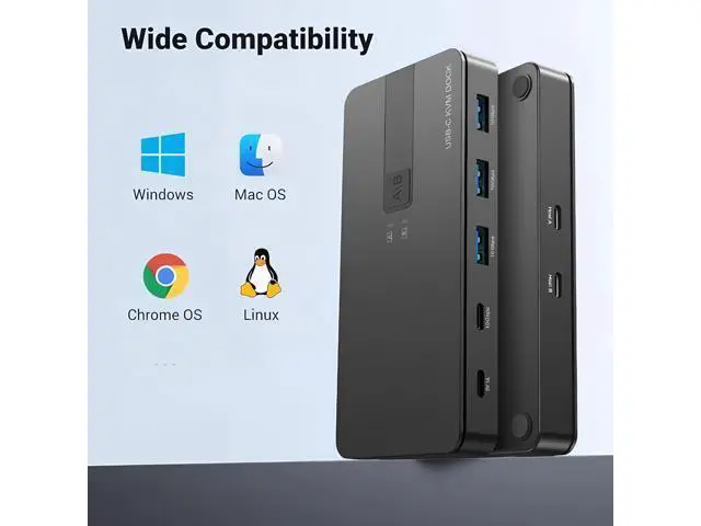 Alt view image 3 of 7 - Hitoor USB C Switch 2 Computers Share 4 USB A & USB C Devices, 10 Gbps USB 3.2 Switch Hub Selector for PC Laptop Keyboard Mouse Printer Scanner One Key Switch Compatible with Windows, Mac, Linux
