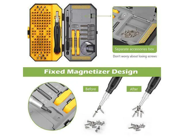 Alt view image 5 of 7 - PC Repair Tools Screwdriver Set, 145 in 1 Precision Screwdriver Set with 132 Screwdriver Bits, Magnetic Repair Tool Kit with Portable Case for Smartphones, MacBooks, Laptops, Watches
