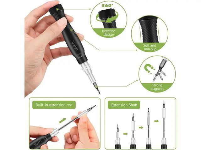 Alt view image 3 of 7 - PC Repair Tools Screwdriver Set, 145 in 1 Precision Screwdriver Set with 132 Screwdriver Bits, Magnetic Repair Tool Kit with Portable Case for Smartphones, MacBooks, Laptops, Watches