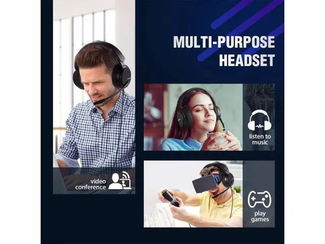 Alt view image 2 of 7 - Hitoor Wired Gaming Headset & for Xbox one Headset & PS4 Gaming Headset, 3.5mm Surround Stereo Gaming Headphones with Mic Soft Memory Earmuffs for PC,Laptop, PS3