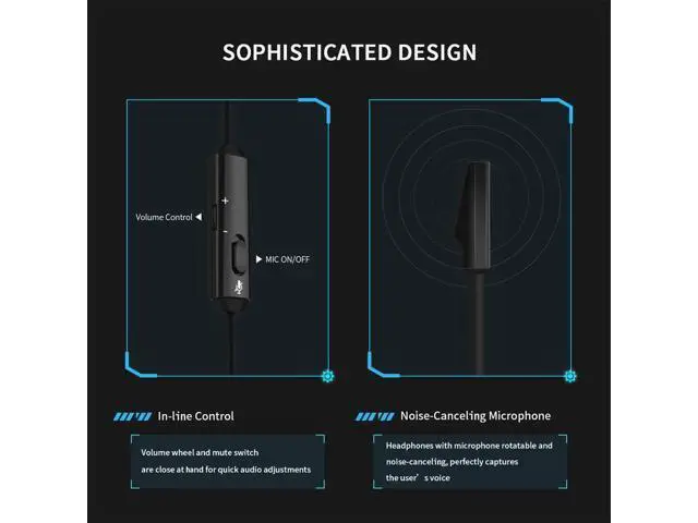 Alt view image 7 of 7 - Hitoor Wired Gaming Headset & for Xbox one Headset & PS4 Gaming Headset, 3.5mm Surround Stereo Gaming Headphones with Mic Soft Memory Earmuffs for PC,Laptop, PS3